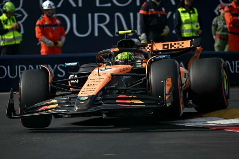 McLaren's British driver Lando Norris drives during qualifying for the Formula One Monaco Grand Prix at the Circuit de Monaco, on May 24, 2025.  Gabriel BOUYS / AFP