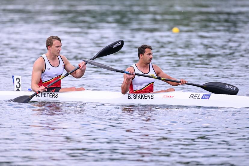 Kayak Sprint Athlete Artuur Peters and Kayak Sprint Athlete Bram Sikkens pictured after the final A of the men's kayak double 500m event, canoe sprint, on the second day of the European Games, in Krakow, Poland, Thursday 22 June 2023. The 3rd European Games, informally known as Krakow-Malopolska 2023, is a scheduled international sporting event that will be held from 21 June to 02 July 2023 in Krakow and Malopolska, Poland. BELGA PHOTO LAURIE DIEFFEMBACQ