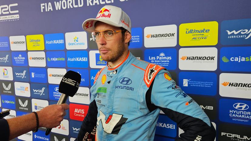 Belgian rally driver Thierry Neuville pictured during the second stage of the Islas Canarias Rally race, on Saturday 26 April 2025, in Las Palmas, Gran Canaria, Spain. BELGA PHOTO ERIC DUPAIN