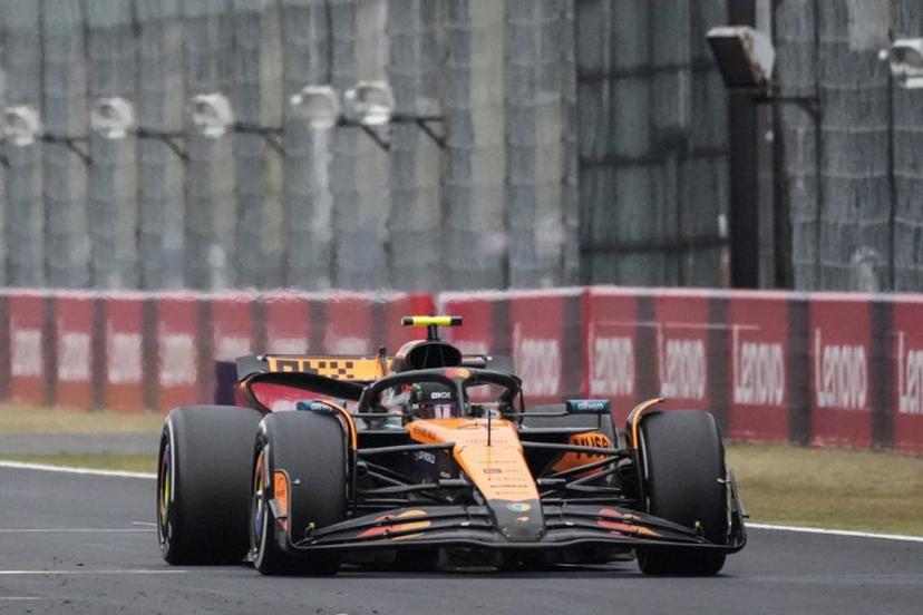 McLaren's British driver Lando Norris drives past the grandstand during the Formula One Japanese Grand Prix at the Suzuka circuit in Suzuka, Mie prefecture, Japan on April 6, 2025.  Shuji Kajiyama / POOL / AFP