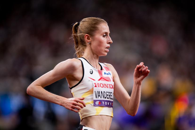 Belgian Elise Vanderelst pictured in action during the 5000m women heats, at the World Athletics Championships in Tokyo, Japan, on Thursday 18 September 2025. The outdoor Worlds are taking place from 13 to 21 September. BELGA PHOTO JASPER JACOBS