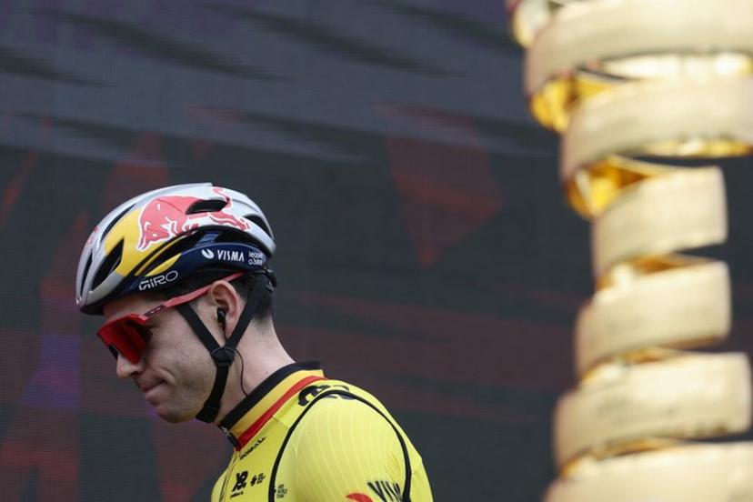 Team Visma-Lease a Bike's Belgian rider Wout Van Aert is pictured before the 7th stage of the 108th Giro d'Italia cycling race 168kms from Castel di Sangro to Tagliacozzo on May 16, 2025.  Luca Bettini / AFP