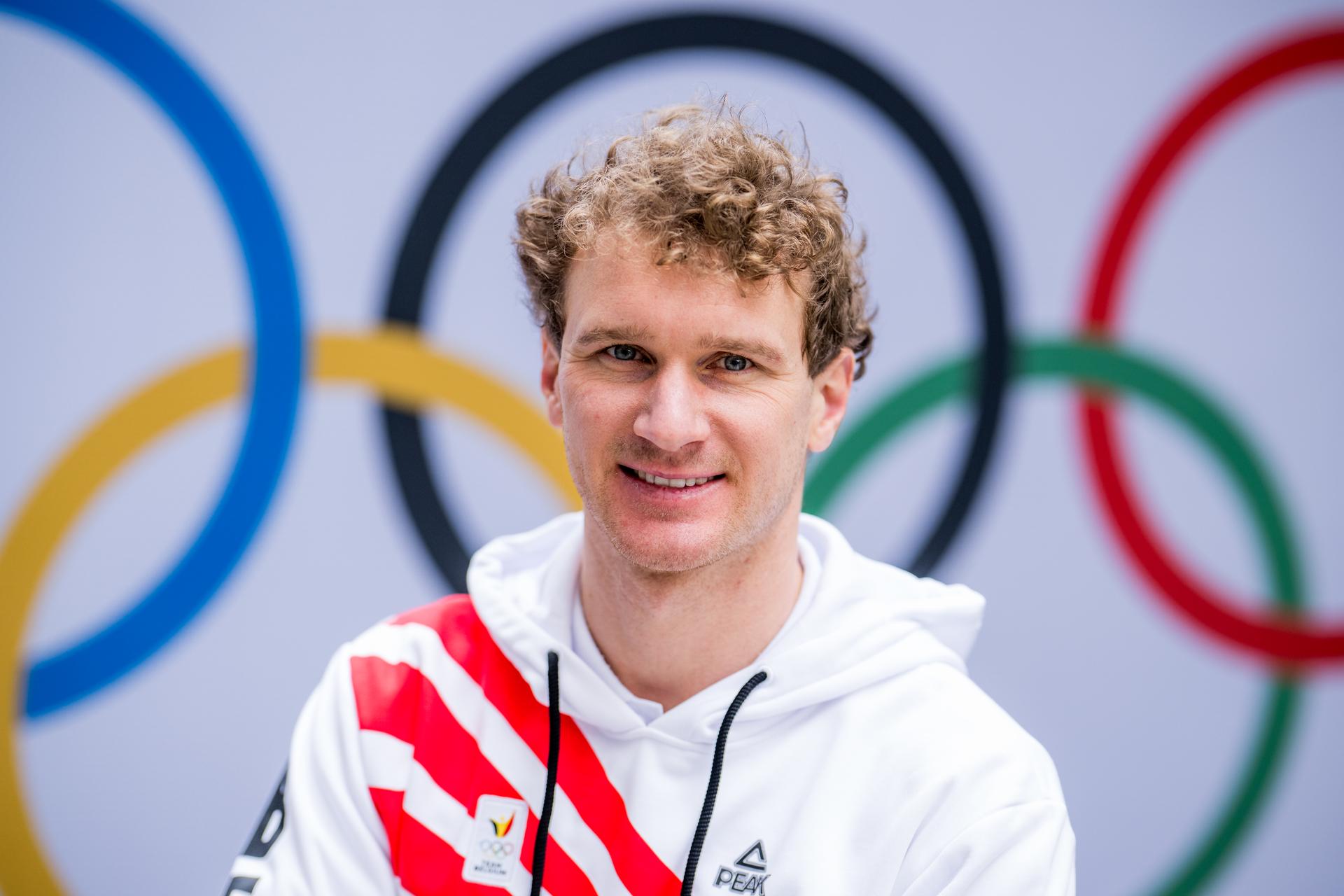 Belgian speed skater Mathias Voste poses for the photographer at a press conference of the Belgian Olympic and Interfederal Committee (COIB) at the Milano Cortina 2026 Olympic Winter Games, on Monday 09 February 2026 in Milan, Italy. The XXV Winter Olympics take place from 6 to 22 February 2026 in Italy. BELGA PHOTO JASPER JACOBS