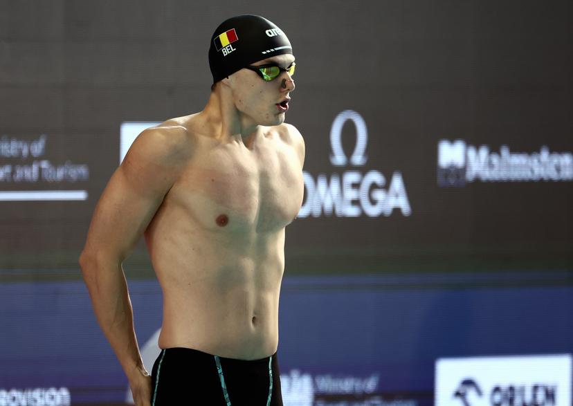 Belgian Noah Verreth pictured during the Men's 50m Backstroke at the European Aquatics Short Course Swimming Championships in Lublin, Poland, on Saturday 06 December 2025. BELGA PHOTO NIKOLA KRSTIC