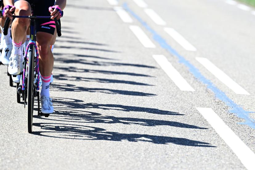 Illustration picture shows the rider's shadow during the men's race of the 'Scheldeprijs' one day cycling event, 205,2km from Terneuzen, the Netherlands to Schoten, Belgium on Wednesday 08 April 2026. BELGA PHOTO MAARTEN STRAETEMANS
