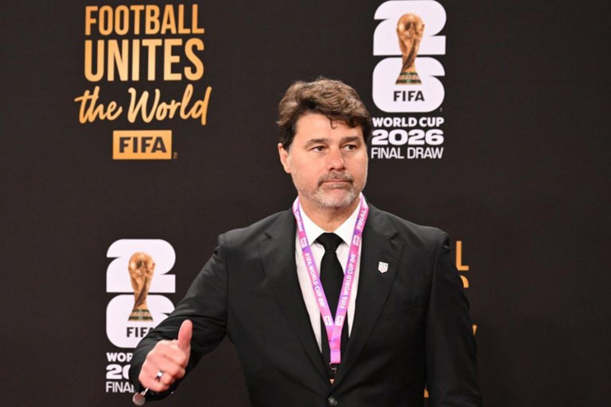 US' Argentinian head coach Mauricio Pochettino poses on the red carpet upon arrival to attend the draw for the 2026 FIFA Football World Cup taking place in the US, Canada and Mexico, at the Kennedy Center, in Washington, DC, on December 5, 2025. Roberto SCHMIDT / AFP