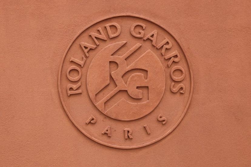 This photograph shows the Roland Garros Paris logo during the French Open tennis tournament at the Roland Garros Complex in Paris on May 25, 2024. ALAIN JOCARD / AFP