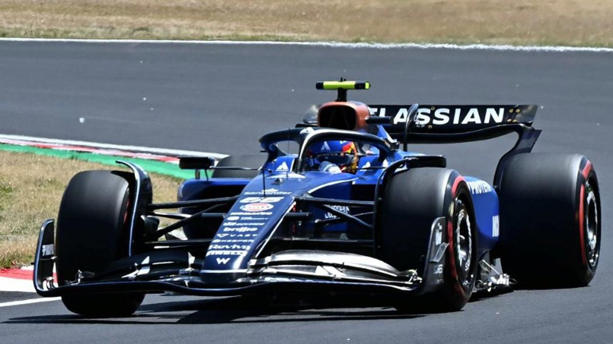 Williams' Spanish driver Carlos Sainz drives during the first practice session of the Formula One Japanese Grand Prix at the Suzuka circuit in Suzuka, Mie prefecture on April 4, 2025. MOHD RASFAN / AFP