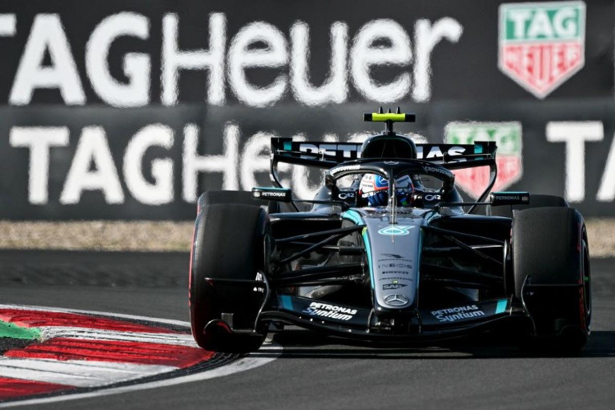 Mercedes' Italian driver Kimi Antonelli drives during the qualifying session ahead of the Formula One Chinese Grand Prix at the Shanghai International Circuit in Shanghai on March 14, 2026. Greg Baker / AFP