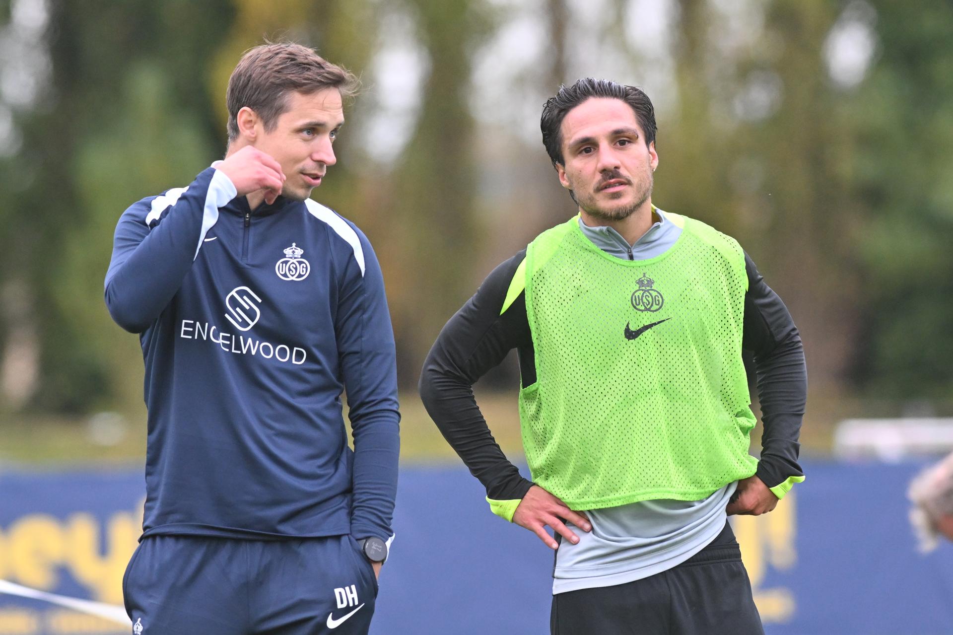 Union's new head coach David Hubert pictured during a training session of Belgian soccer team Royale Union Saint-Gilloise in Brussels, on . BELGA PHOTO JONAS ROOSENS
