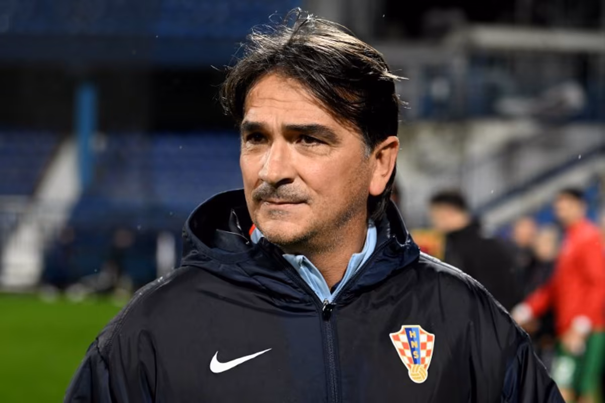 Croatia's coach Zlatko Dalic looks on during the FIFA World Cup 2026 European qualification Group L football football match between between Montenegro and Croatia at Gradski Stadium in Podgorica on November 17, 2025. SAVO PRELEVIC / AFP