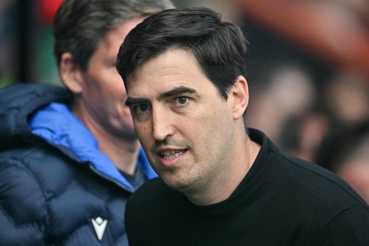 Bournemouth's Spanish manager Andoni Iraola is pictured before the start of the English Premier League football match between Bournemouth and Crystal Palace at the Vitality Stadium in Bournemouth, southern England on May 3, 2026. Glyn KIRK / AFP