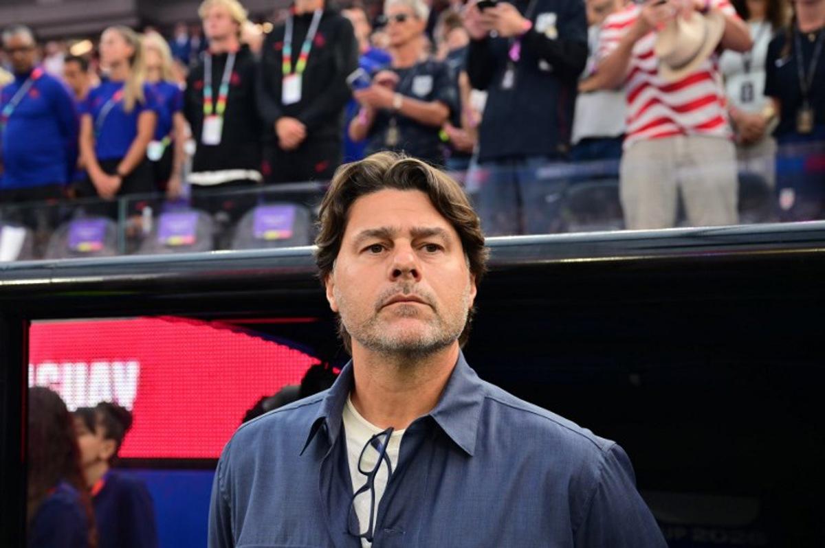 US Argentine head coach Mauricio Pochettino looks on ahead of the 2026 World Cup Group D football match between USA and Paraguay at the Los Angeles Stadium in Inglewood on June 12, 2026. Frederic J. Brown / AFP