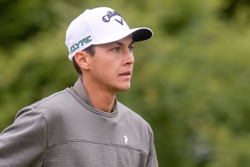 Belgian Matthis Besard pictured in action during the 2025 Soudal Open DP World Tour golf tournament, in Schilde, Wednesday 21 May 2025. From May 22 to 25, Rinkven Golf Club in Schilde will host the fourth edition of the Soudal Open, the Belgian leg of the DP World Tour. BELGA PHOTO JONAS ROOSENS