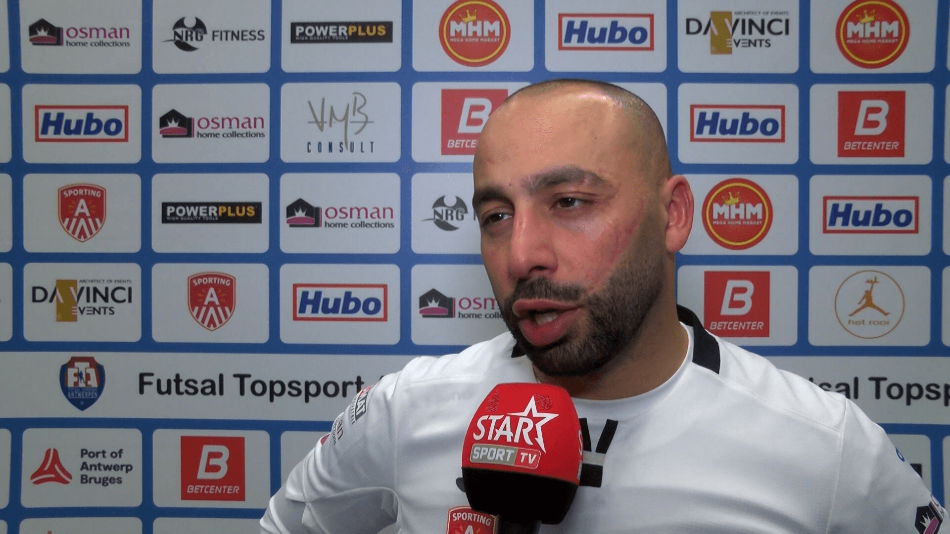 Amar Zouggaghi FT Antwerpen na de 5-3 winst vs FT Charleroi