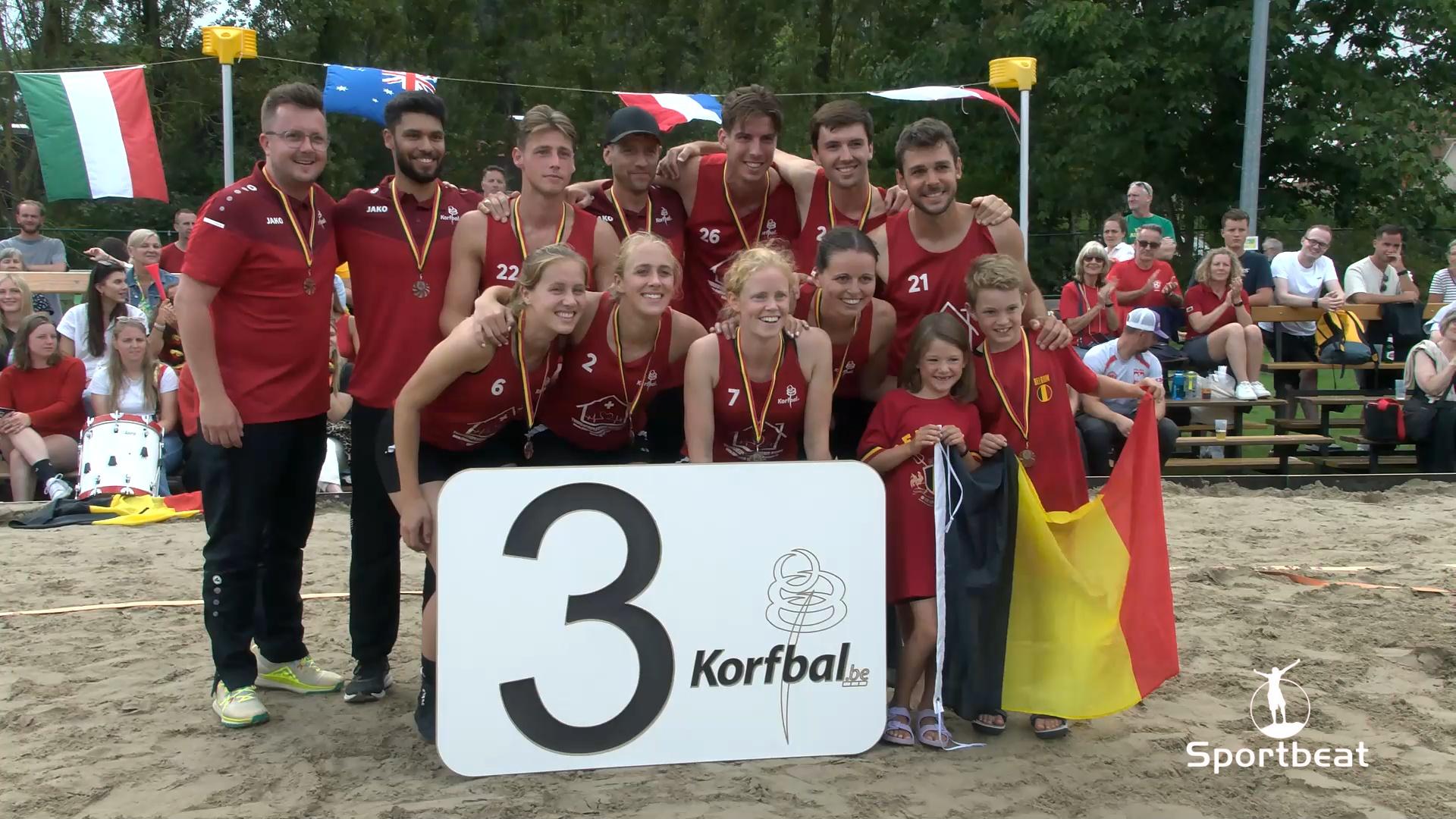 De Scorpions pakken Brons na 7 4 winst vs Tapei op het WK BeachKorfbal in Temse