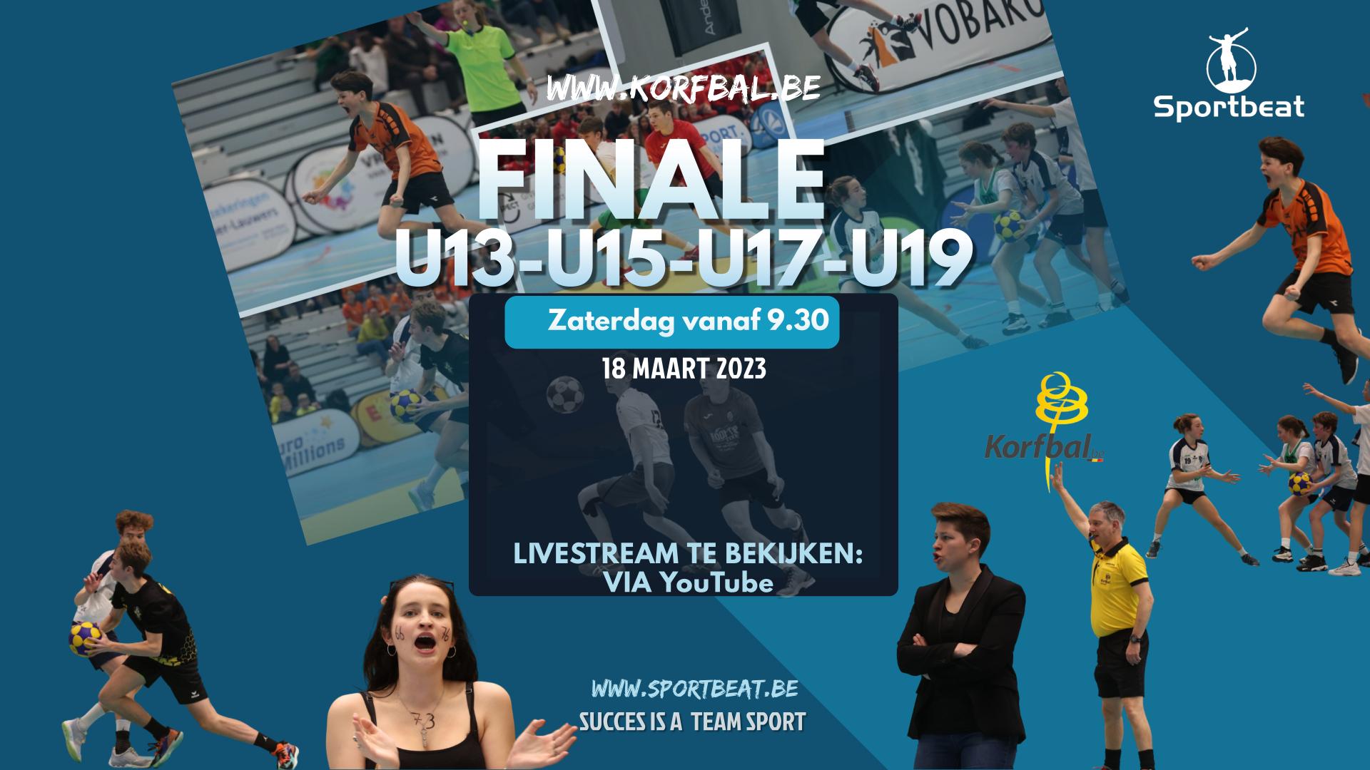 Jeugdfinales Korfbal live te volgen via Sportbeat Tv en de KBKB.