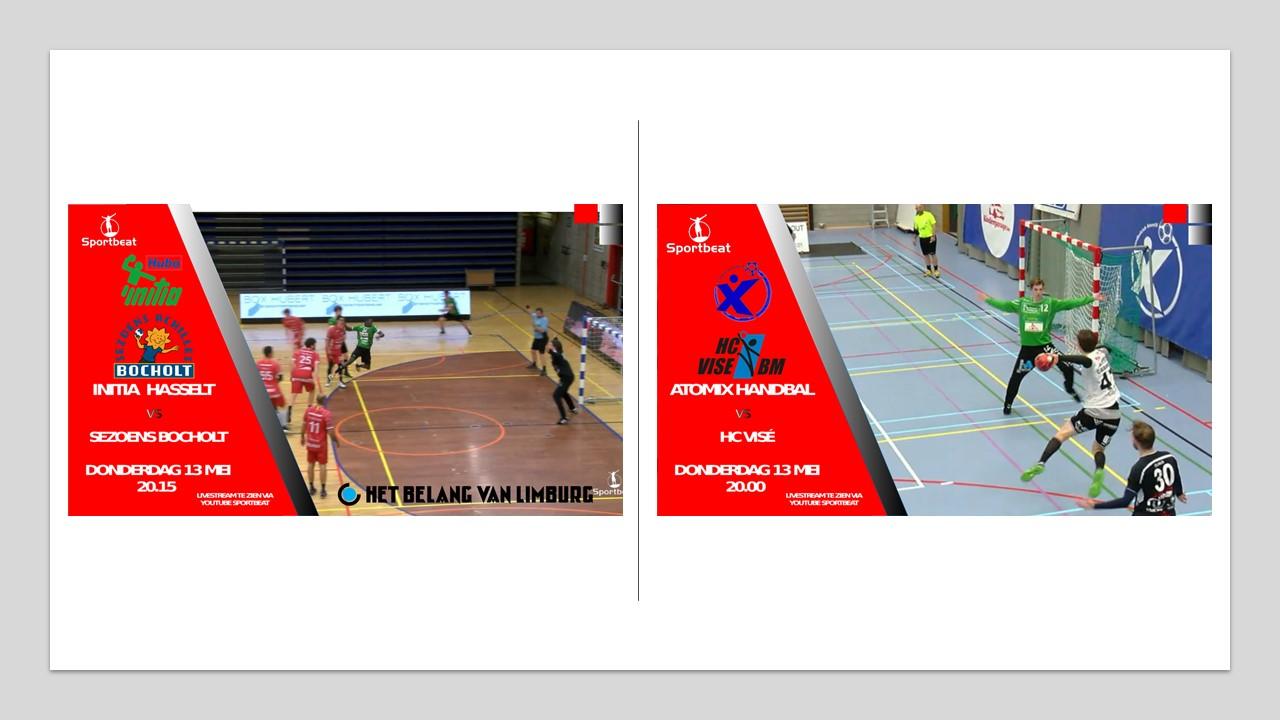 Livestream Handbal op donderdag 13 mei te zien via Sportbeat en Het Belang van Limburg