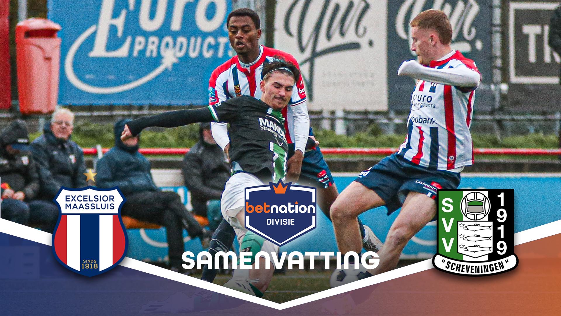 Maassluis en Scheveningen delen de punten op speeldag 11.