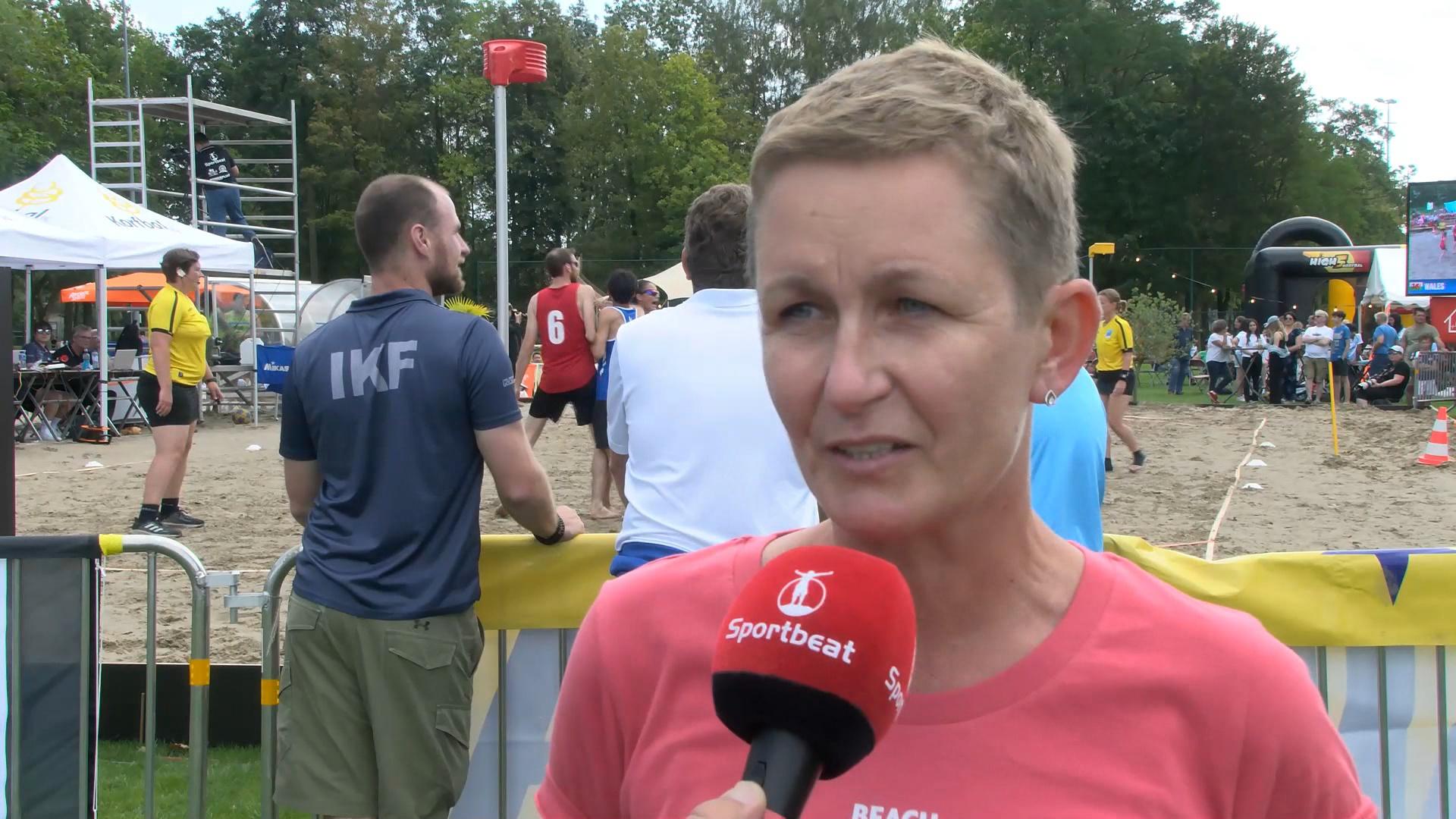 Reactie Tina van Grimbergen KBKB op WK Beach Korfbal Belgium Temse