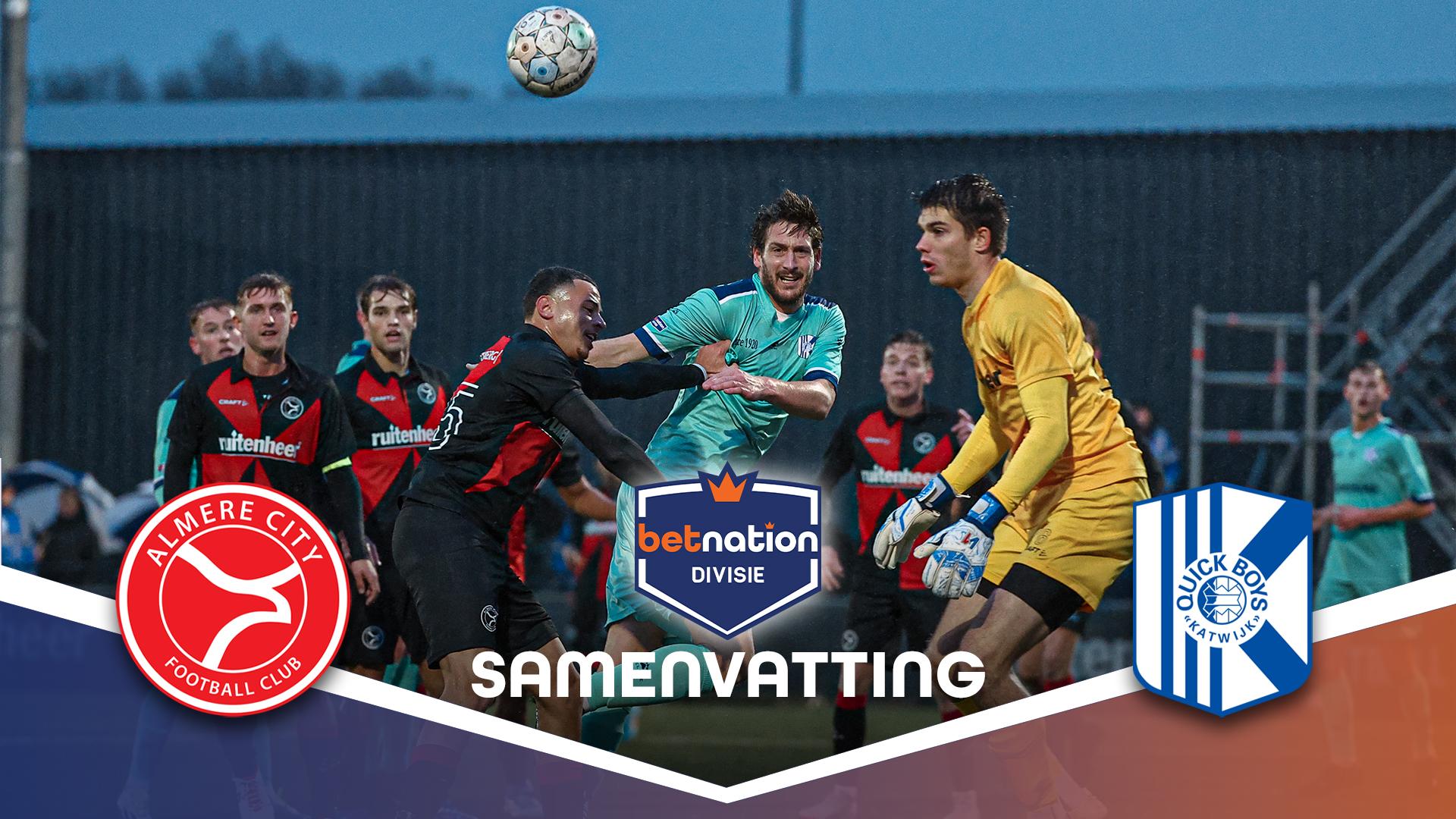 Titelkandidaat Quick Boys verslikt zich in Jong Almere City - Betnation Divisei