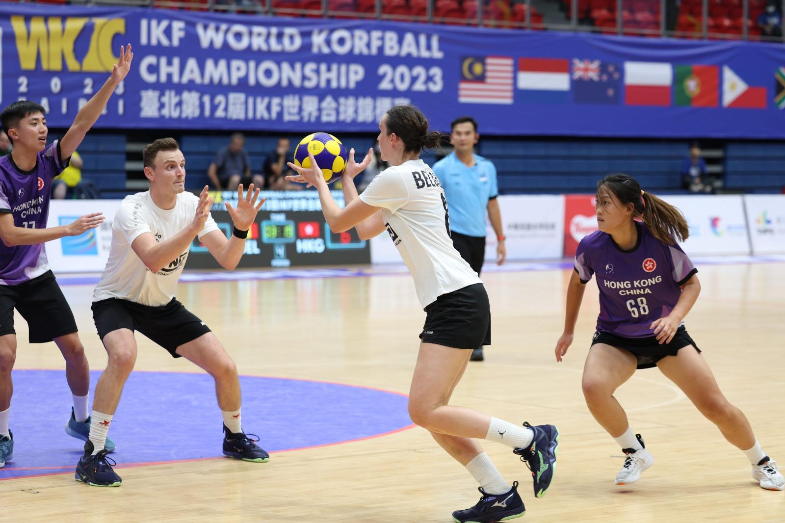 Wereldkampioenschap korfbal - voorronde group B: België - Hong Kong China 43-9