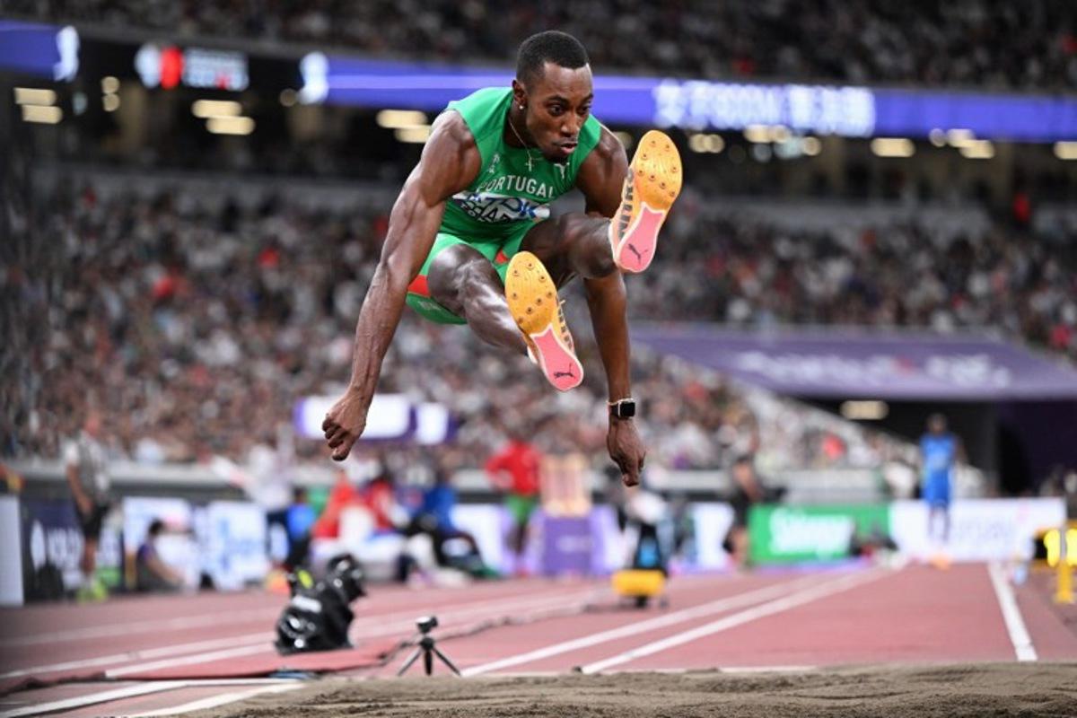 Portugal's athlete Pedro Pichardo competes in the men's triple jump final during the World Athletics Championships in Tokyo on September 19, 2025. Kirill KUDRYAVTSEV / AFP
