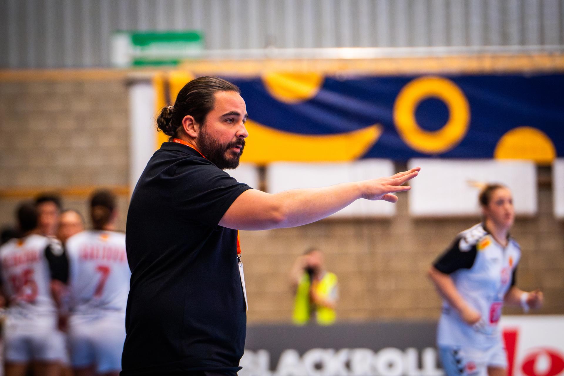 ATTENTION EDITORS - HAND OUT PICTURES - EDITORIAL USE ONLY - MANDATORY CREDIT 'JORGEN SEMPELS' This handout picture, distributed by Eric Dupain, shows the Black Arrow's head coach Clement Petit during a game of Belgium and North Macedonia, on Wednesday 18 March 2026. PHOTO HANDOUT HANDOUT JORGEN SEMPELS *** Belga and Belga Editorial Board decline all responsibility regarding the content of this picture. ***