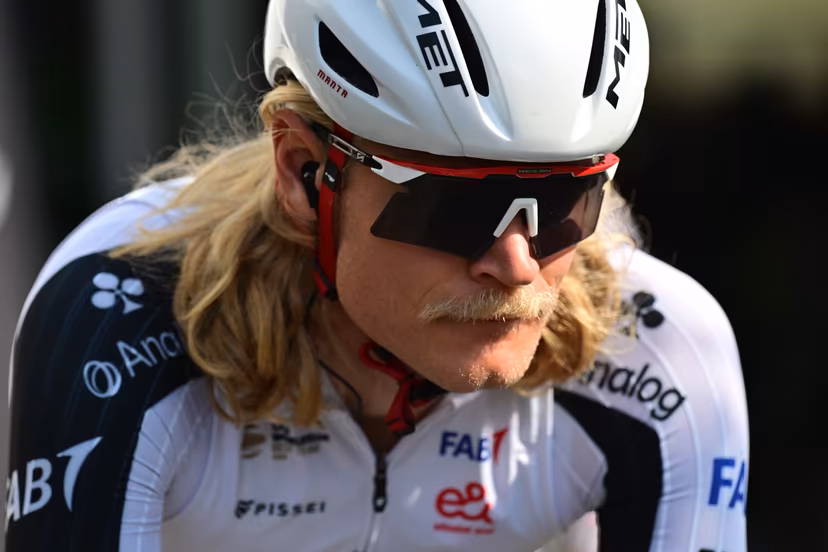 Danish Julius Johansen of UAE Team Emirates-XRG and pictured before the start of the 'Bredene Koksijde Classic' one day cycling race, 203,4 km from Bredene to Koksijde, on Friday 20 March 2026. BELGA PHOTO DIRK WAEM