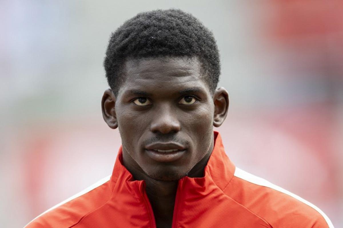 Switzerland's forward #7 Breel Embolo poses prior a friendly match between Switzerland and Jordania ahead of the 2026 FIFA World Cup football tournament at the Kybunpark stadium, in St. Gallen, on May 31, 2026. Ennio LEANZA / AFP