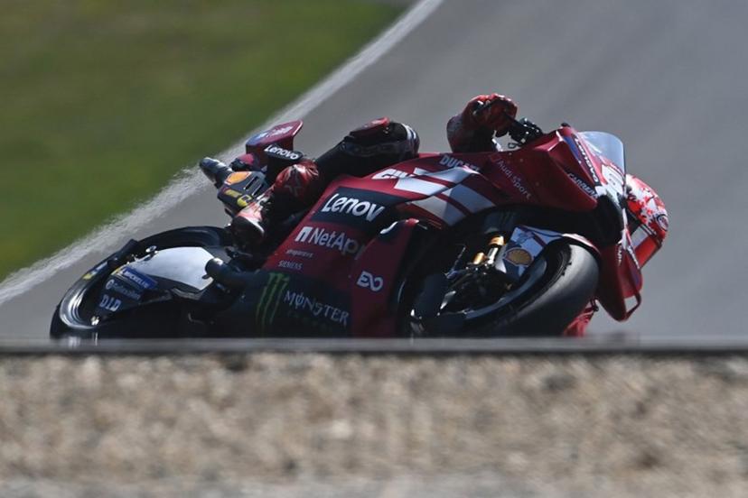 Team Ducati Lenovo Team's Francesco Bagnaia competes during the qualifying for the MotoGP Grand Prix of Czechia in Brno, Czech Republic, on June 20, 2026. Michal Cizek / AFP