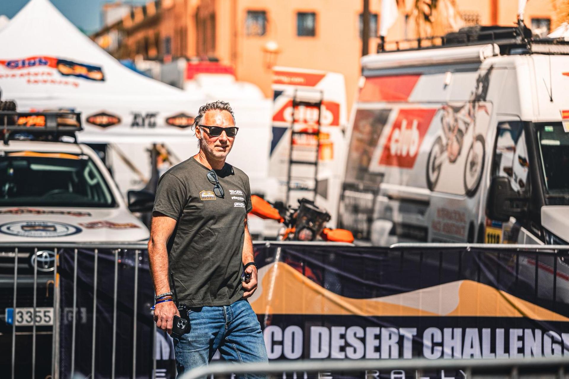 ATTENTION EDITORS - HAND OUT PICTURES - EDITORIAL USE ONLY - MANDATORY CREDIT 'ANDREA PATERNO' This handout picture, distributed by Eric Dupain, shows Gert Duson, organisator Morocco Desert Challenge. *** Belga and Belga Editorial Board decline all responsibility regarding the content of this picture. ***