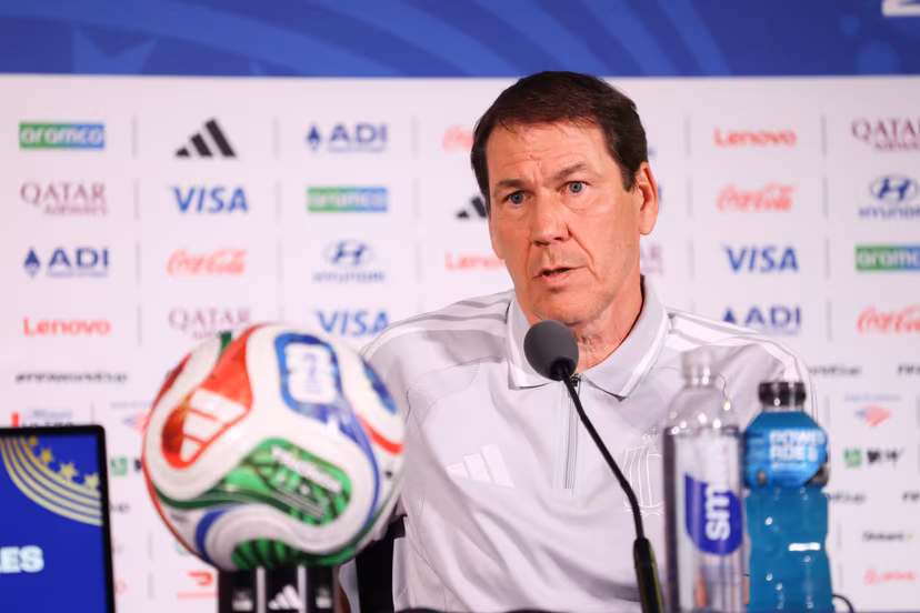 Belgium's head coach Rudi Garcia pictured during a press conference of Belgian national soccer team Red Devils in Los Angeles, USA, on Saturday 20 June 2026. The Red Devils prepare for their second game in the group stage of the 2026 FIFA World Cup. BELGA PHOTO BRUNO FAHY