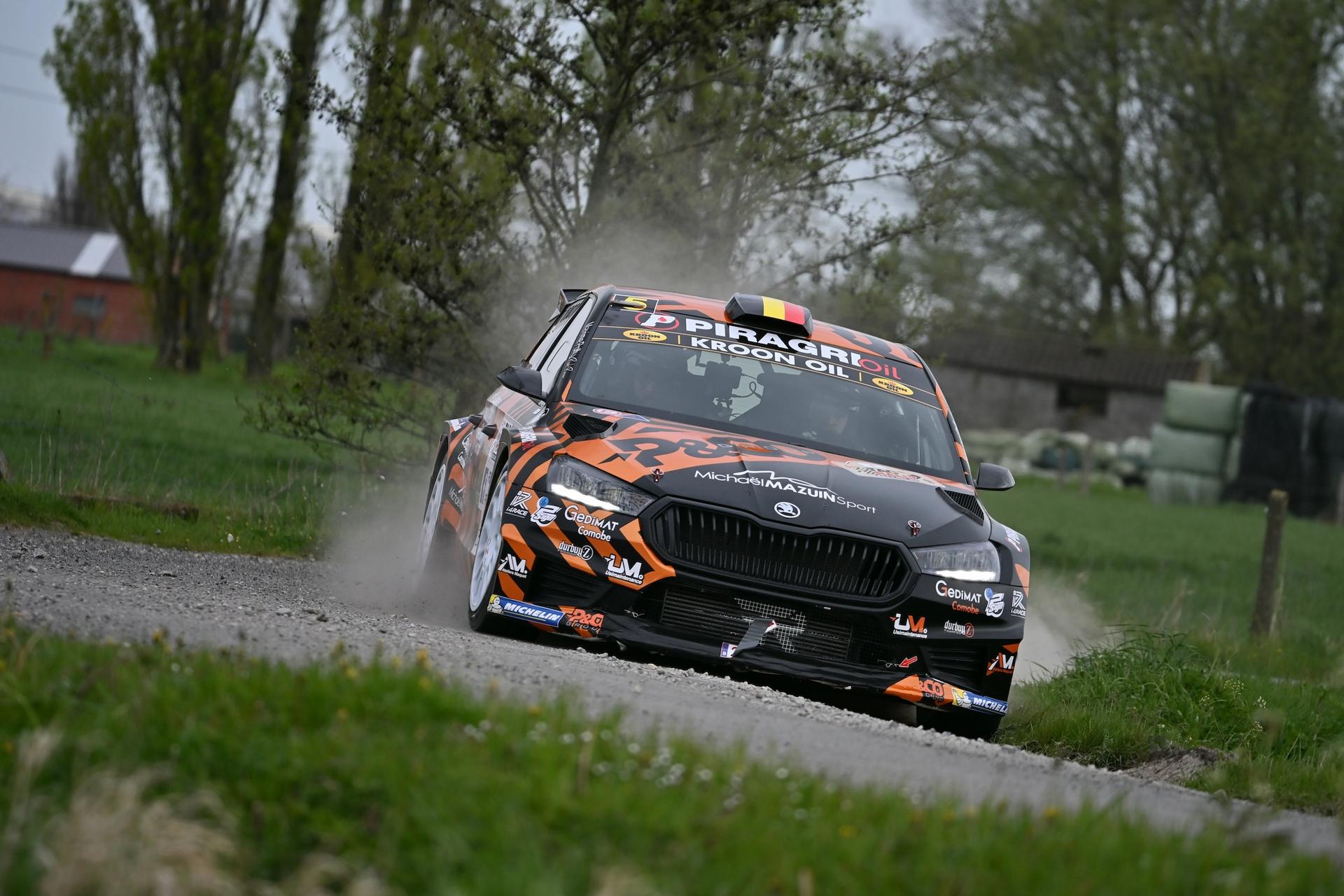 ATTENTION EDITORS - HAND OUT PICTURES - EDITORIAL USE ONLY - MANDATORY CREDIT 'BRC' This handout picture, distributed by Eric Dupain, shows Maxime Potty and Herman Renaud during the TAC Rally in Tielt, on Saturday 11 April 2026. PHOTO HANDOUT BRC *** Belga and Belga Editorial Board decline all responsibility regarding the content of this picture. ***