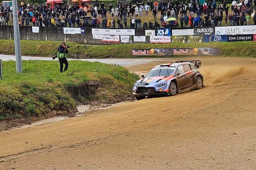 Thierry Neuville and Martijn Wydaeghe in action at the Rally de Portugal event in Baltar, Portugal on Saturday 09 May 2026. BELGA PHOTO ERIC DUPAIN